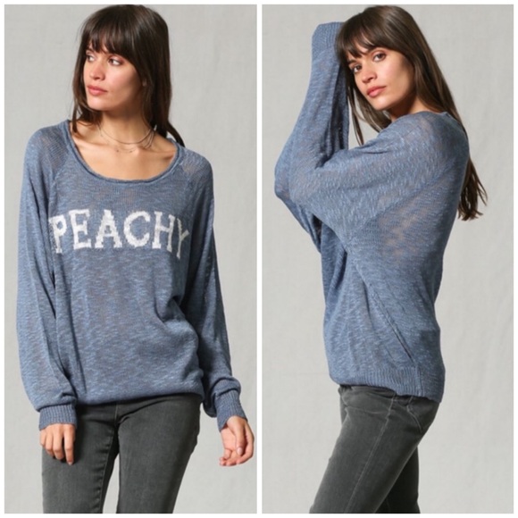 ☀️BLUE “PEACHY” KNIT TOP - Picture 3 of 8